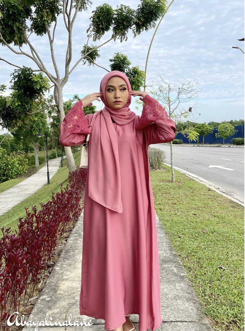 Abaya Yasmeen Peach Dubai