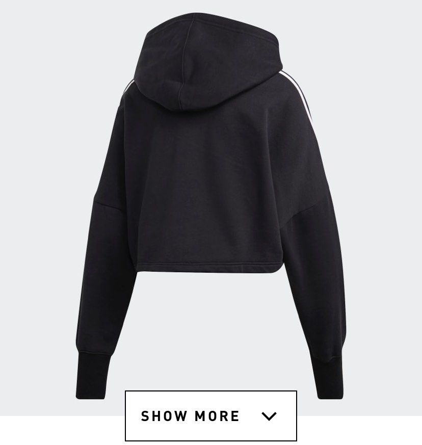 Black adidas cropped hoodie deals
