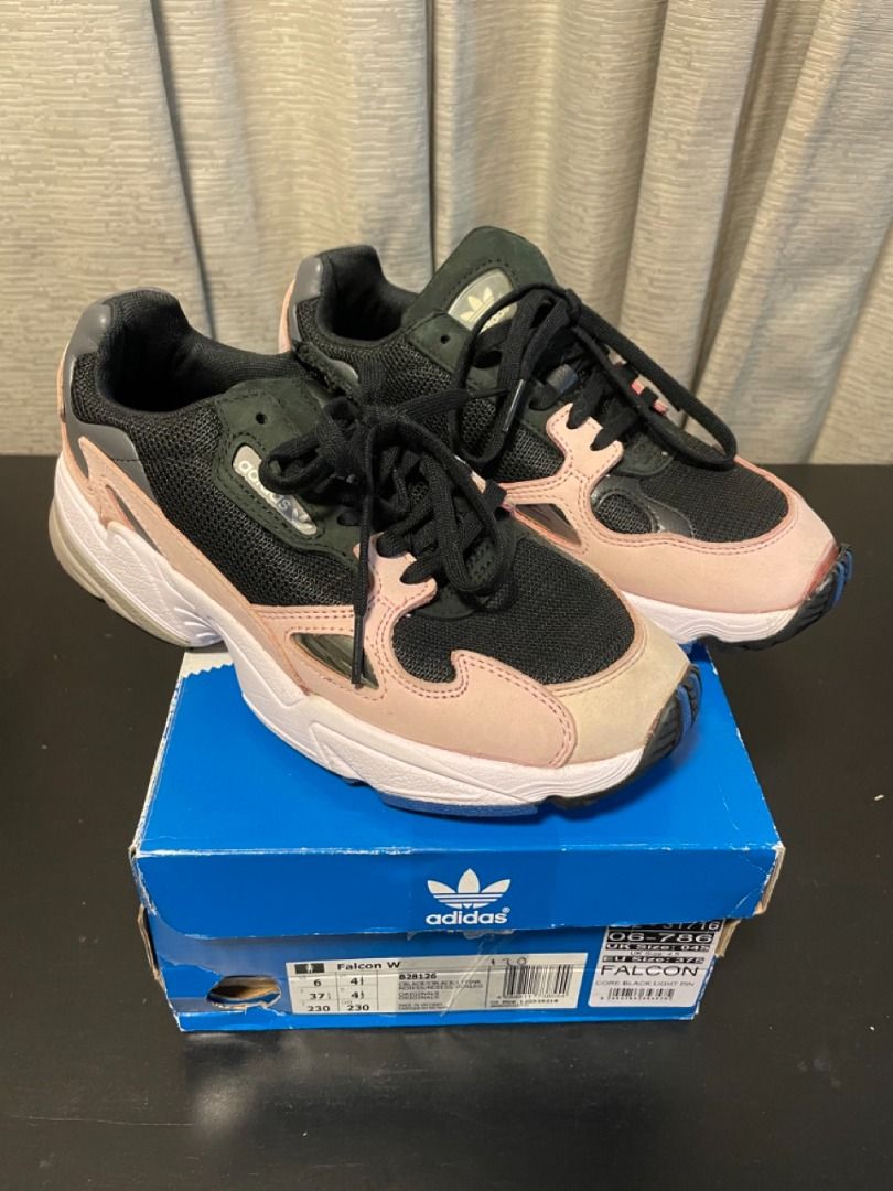 Adidas falcon hot sale black light pink