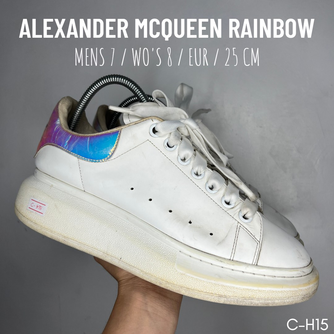 alexander mcqueen white rainbow