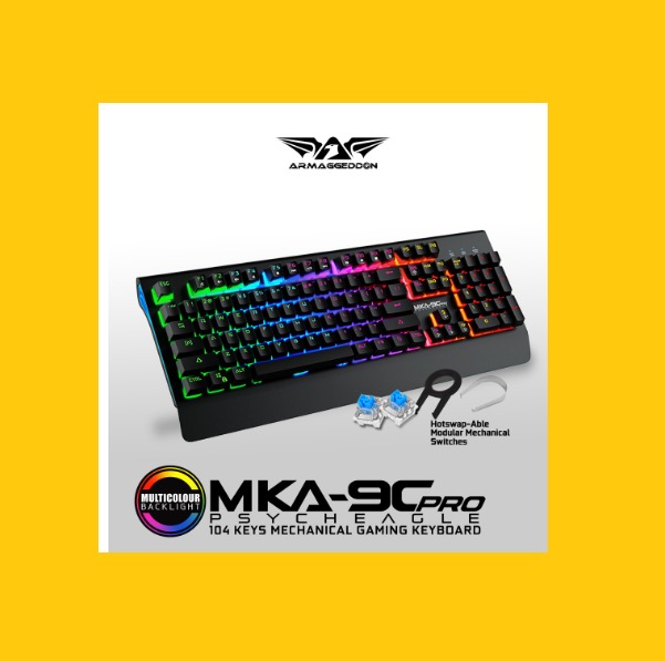 Armaggeddon MKA-9C Pro Psycheagle Blue Switch Mechanical Gaming ...