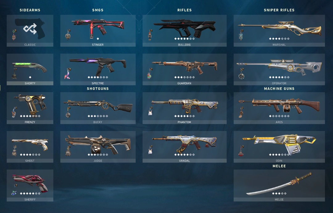 Ascendant valorant account with limited edition skins (Champions/VCT