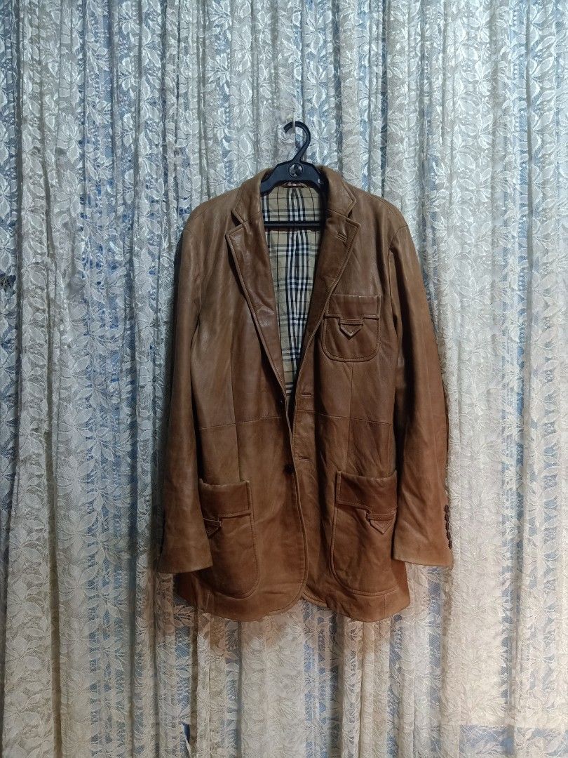 Authentic Burberry Leather Jacket, Men's Fashion, Coats, Jackets and  Outerwear on Carousell