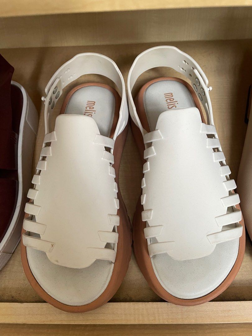 Melissa hotsell white sandals