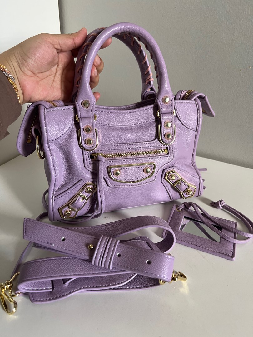 Balenciaga mini city purple on sale