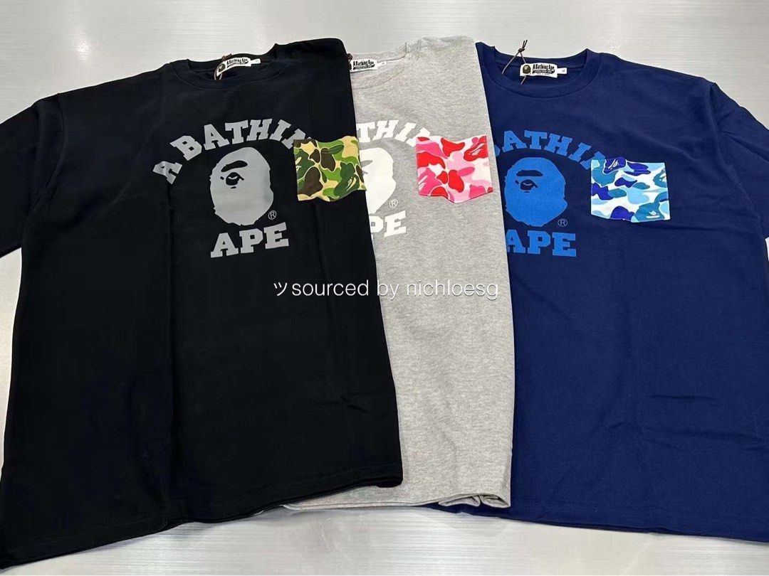 BAPE ABC CAMO COLLEGE POCKET RELAXED TEE