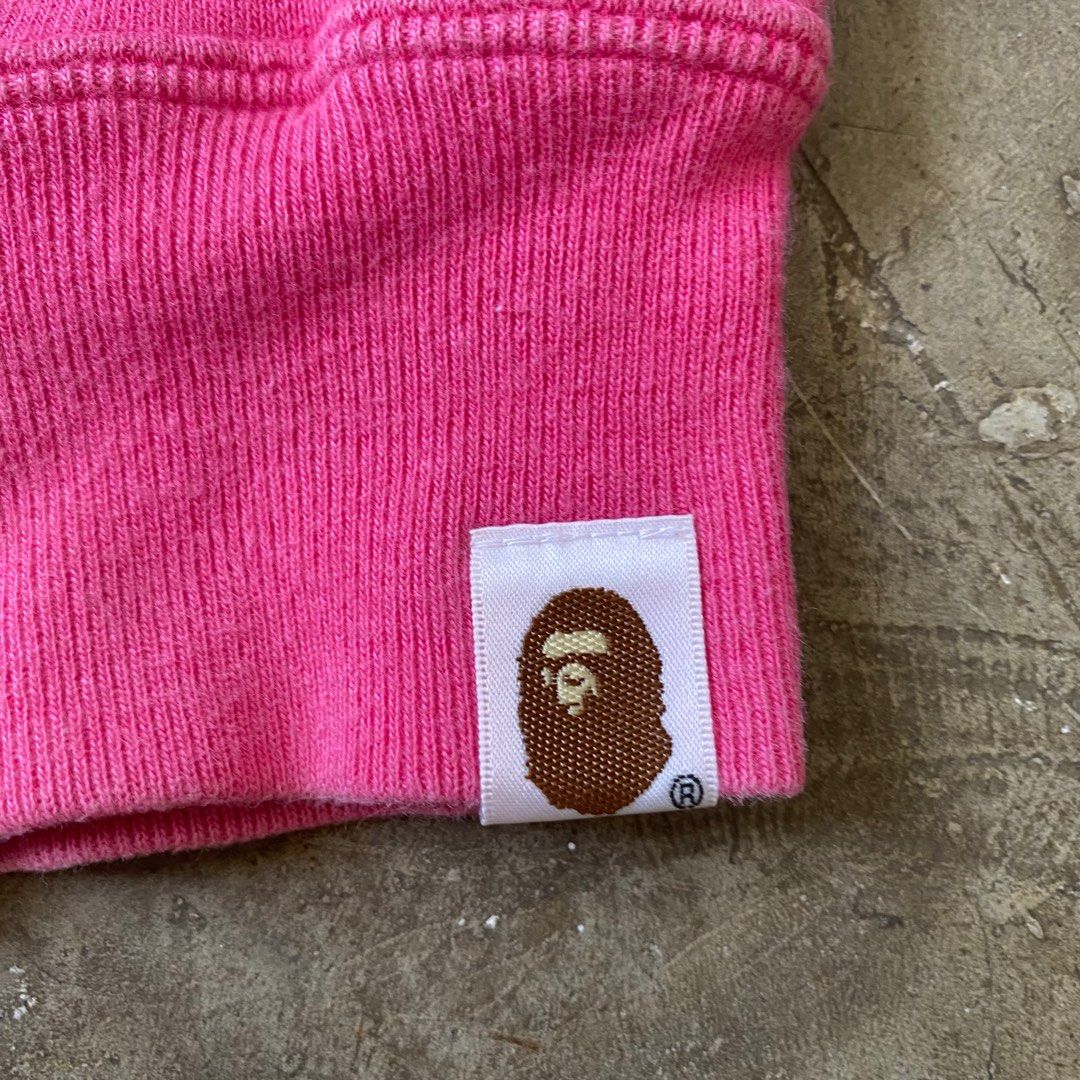 Bape Baby Milo Pink Camo Shark Full Zip Hoodie, Women's Fashion, Coats