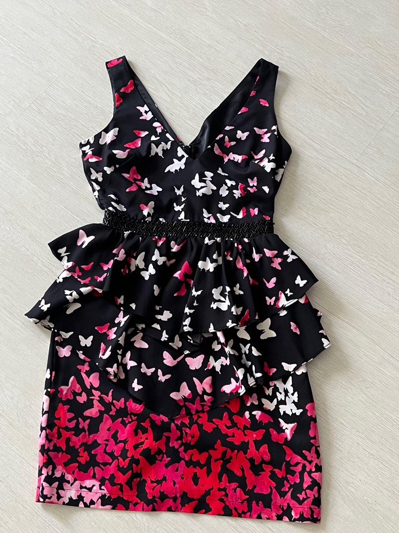 Bebe sales peplum dress