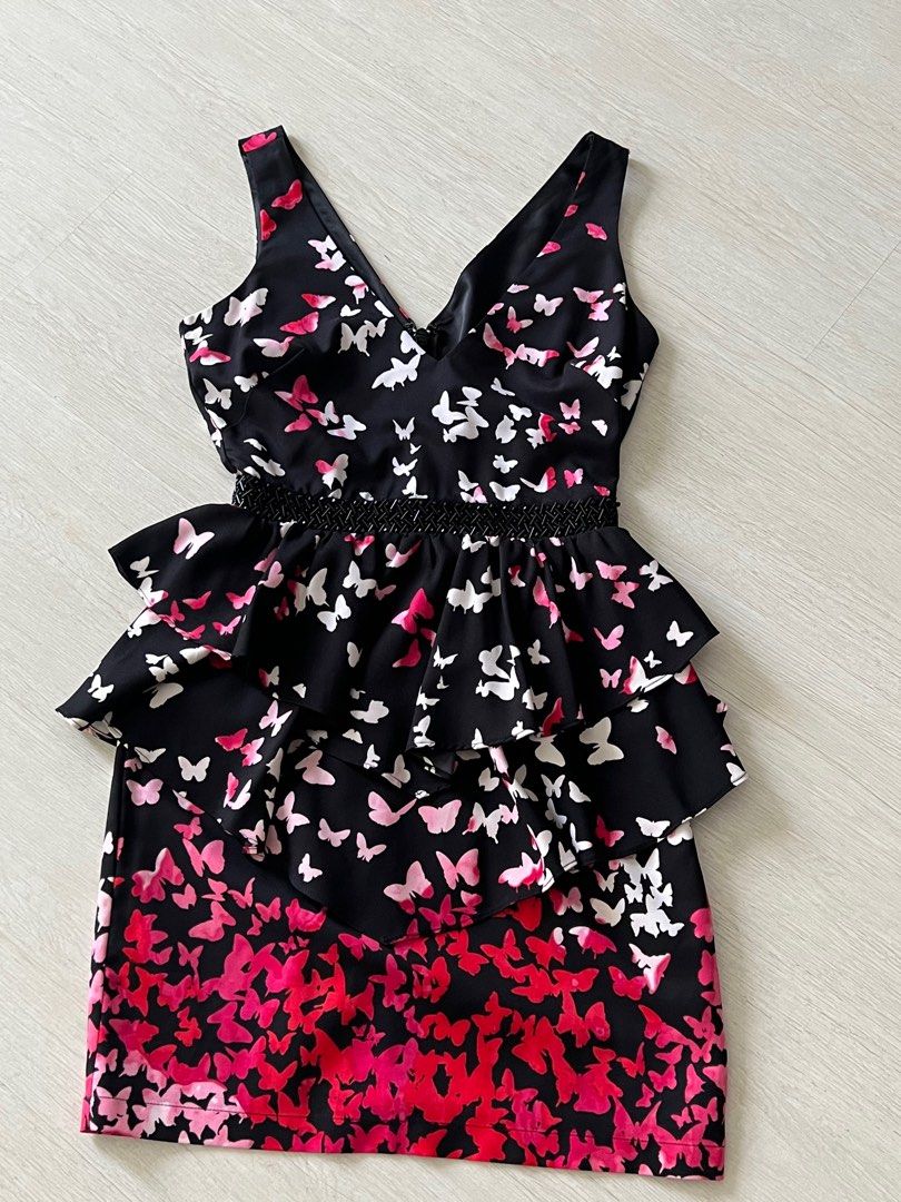 Bebe top peplum dress
