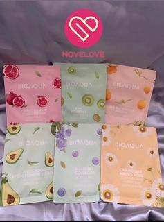 GRATIS ‼️ BIOAQUA Sheet Mask Hydrating Essence / Face Mask Brightening / Moisturizing / Skin Care Anti aging / Masker Wajah  - Novelove