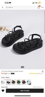 Shein black platform sandals