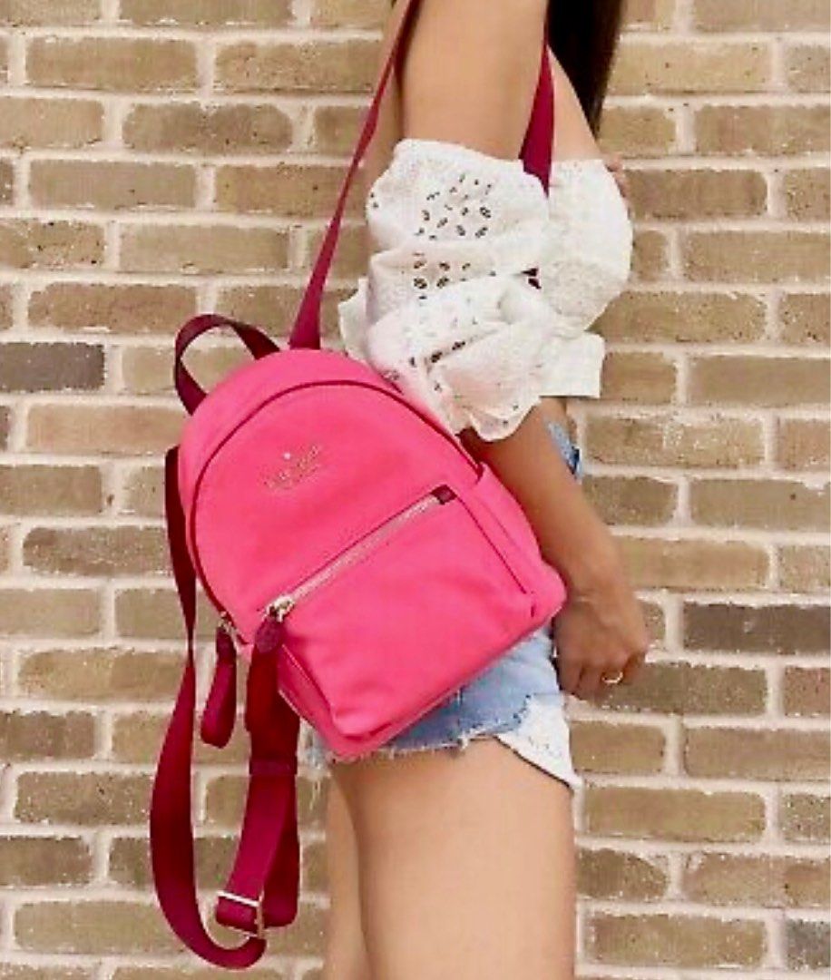 Kate spade hot pink backpack discount