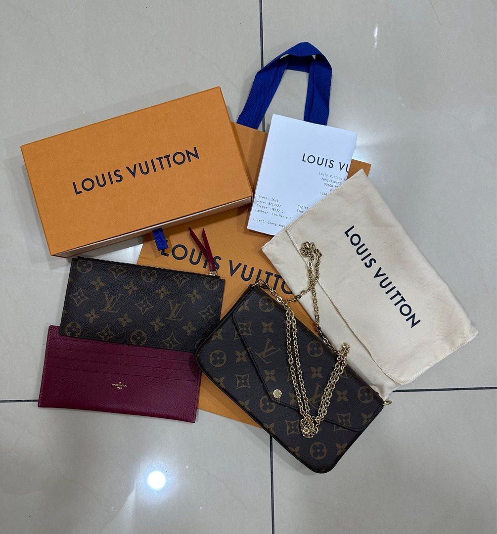 LV Felicie Pochette Damier, Women's Fashion, Bags & Wallets, Cross-body  Bags on Carousell