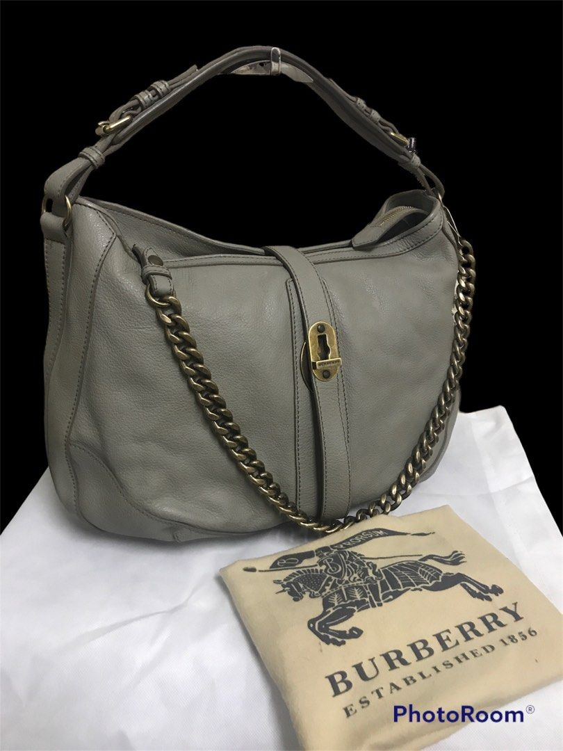 Burberry leather outlet hobo bag