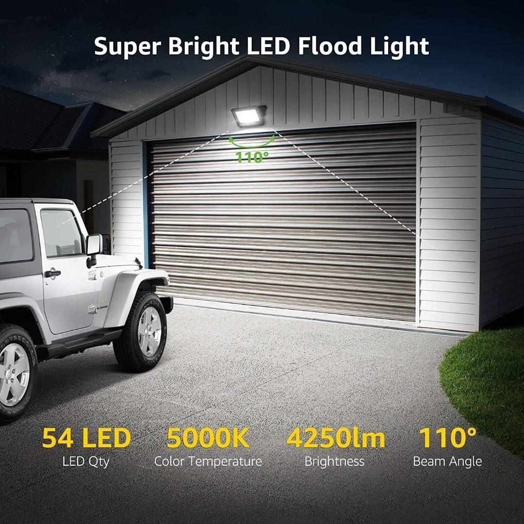 ⭐[C3928]⭐ Lepro 50W Led Floodlight Outdoor, 4250lm LED Security Lights, 350W  Incandescent Lamp Equivalent, Waterproof IP65, Daylight White Outdoor Lights  for Warehouse, Playground, Backyard and More [Energy Class A++], Furniture   Home