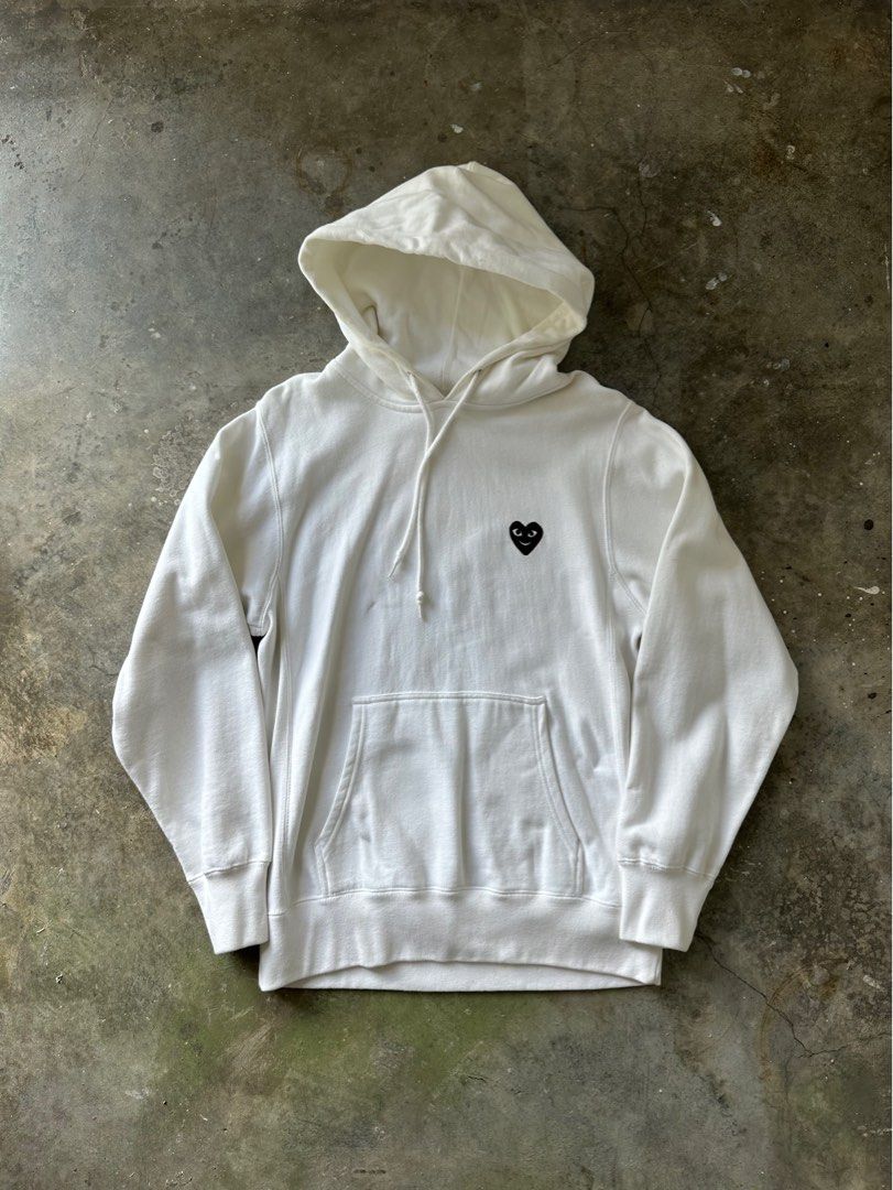 Cdg hoodie white outlet