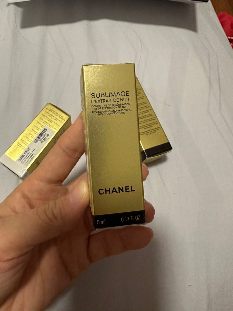 Chanel Sublimage Samples Regenerating Night Concentrate Le Baumé/Lotion,  Beauty & Personal Care, Face, Face Care on Carousell