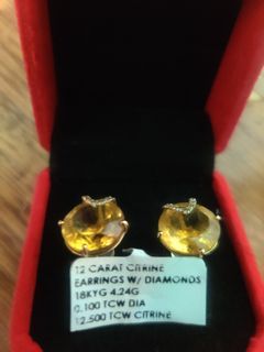 Citrine set ring & earrings