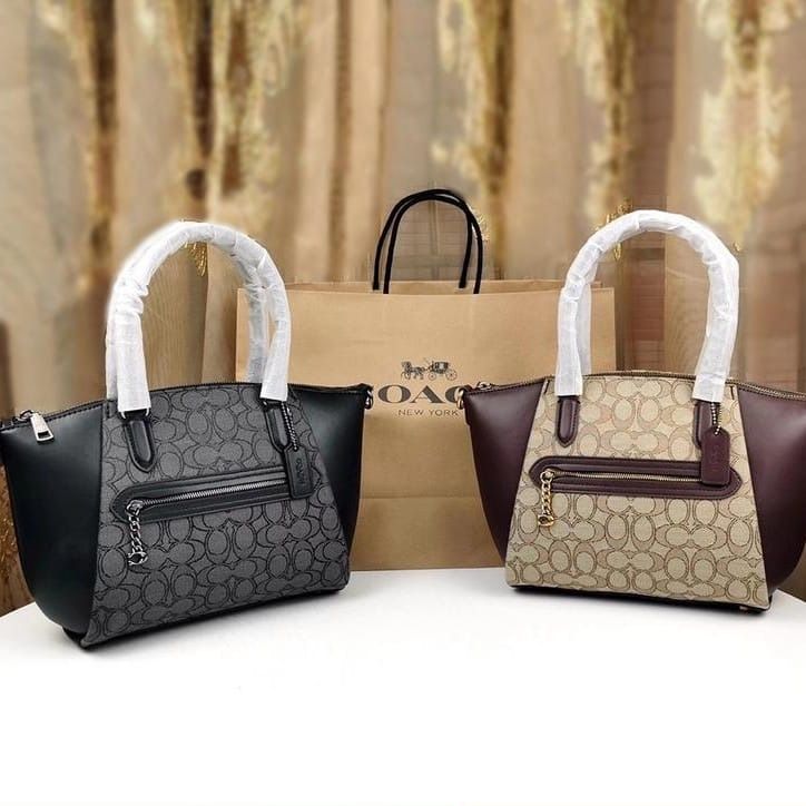 Coach Elise Satchel In Signature Jacquard Women Crossbody Sling Shoulder Bag