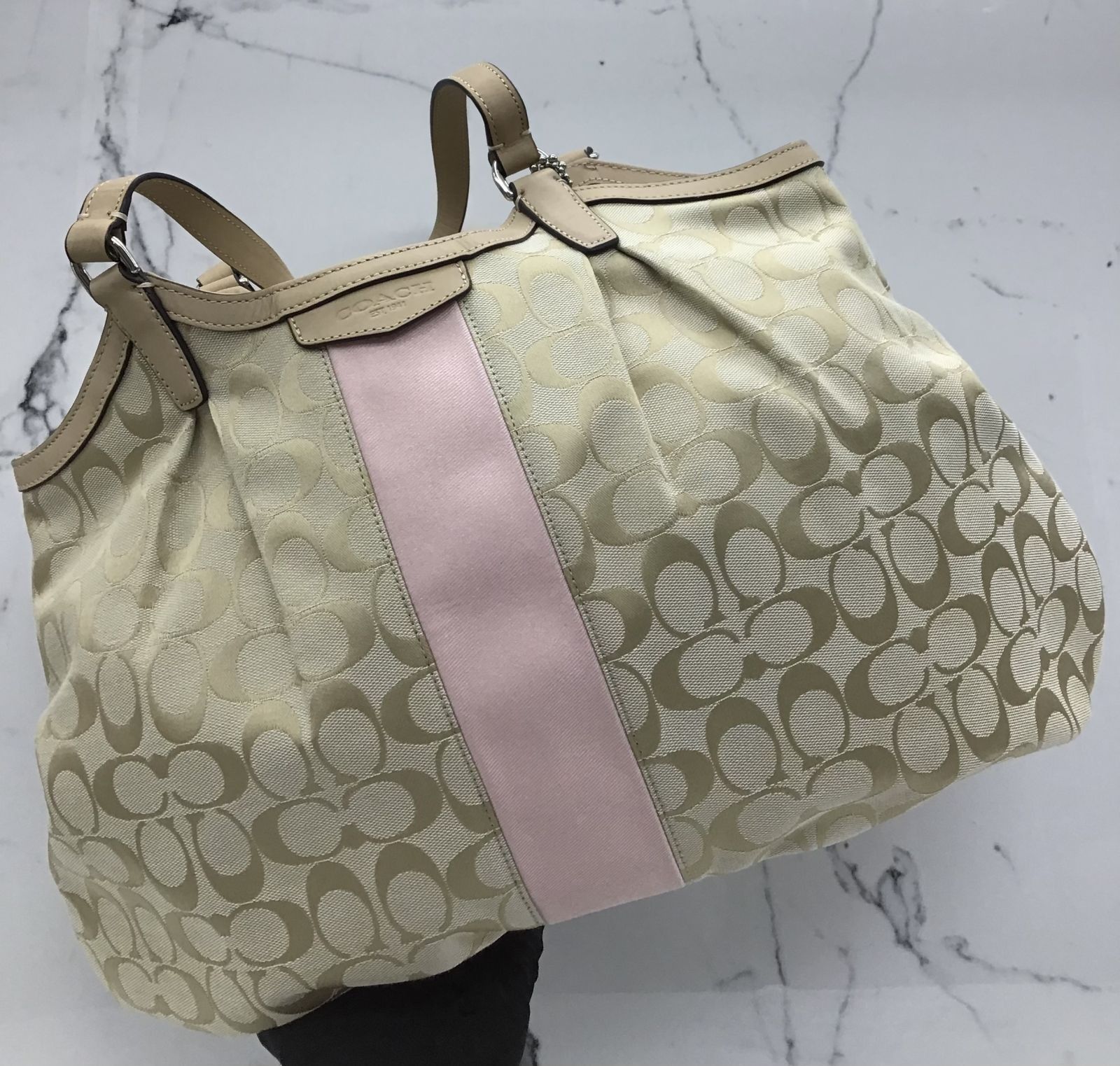 COACH F28503 BEIGE TOTE BAG 227000587 AL Luxury Bags Wallets