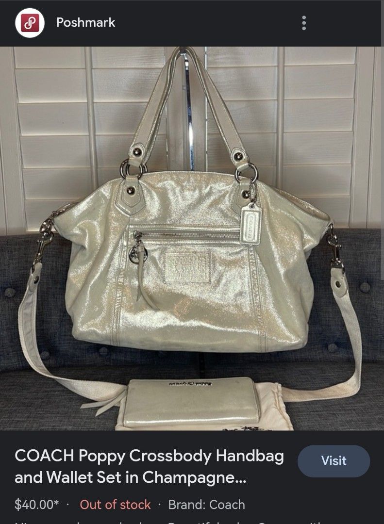 Coach Poppy Crossbody, Women's Fashion, Bags & Wallets, Purses & Pouches on  Carousell