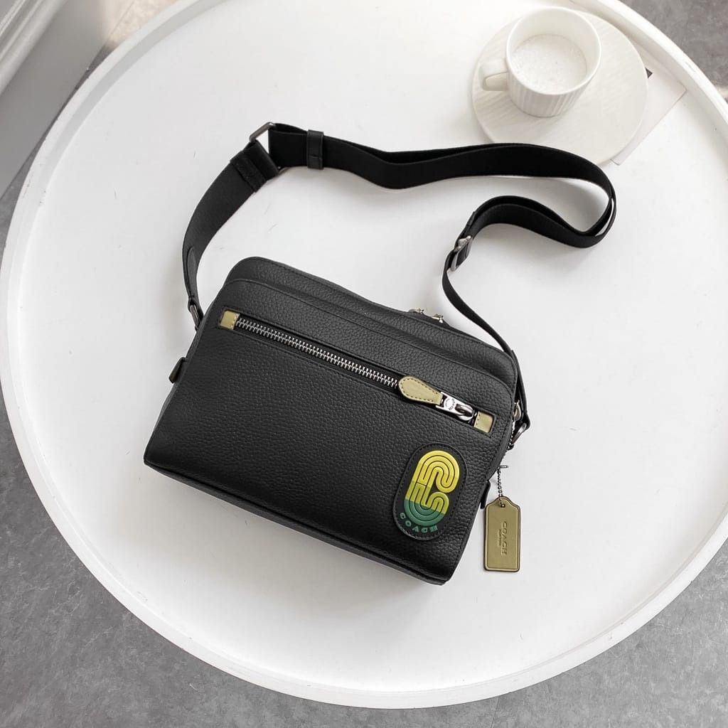 West camera bag in colorblock with coach patch cheap