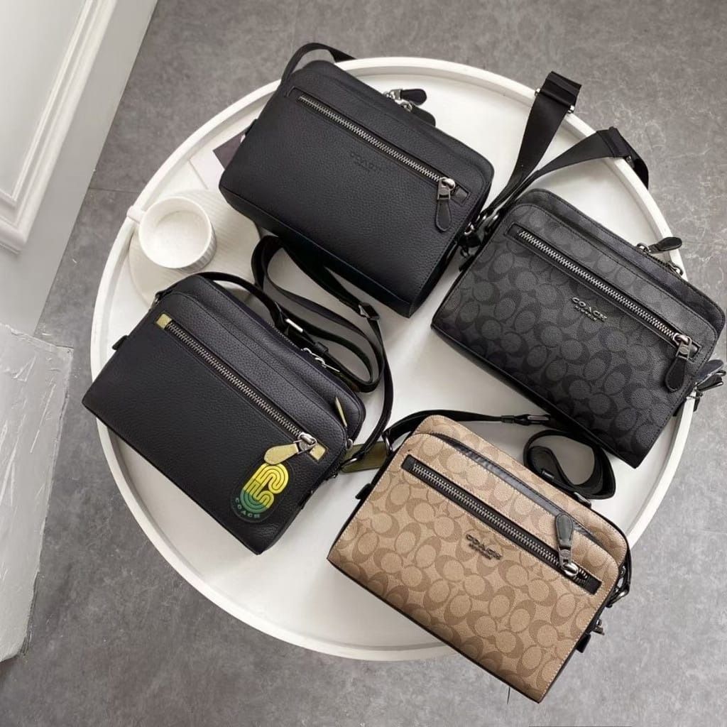 Coach mens camera bag top