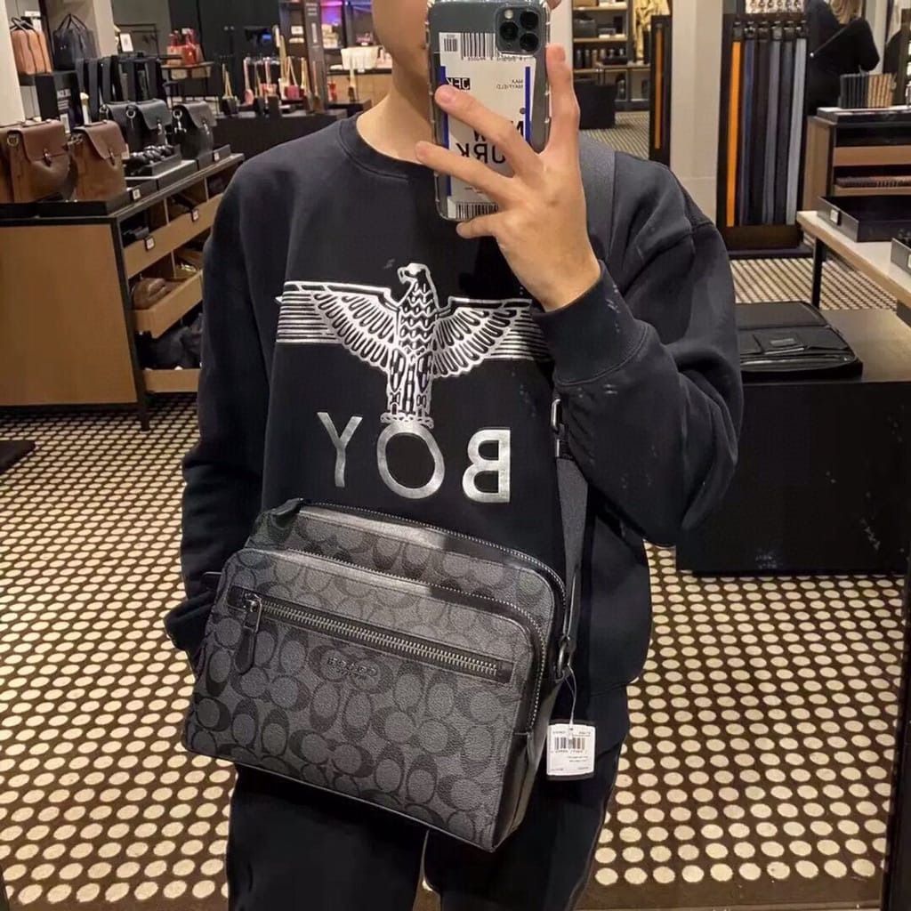 West camera bag in signature canvas outlet
