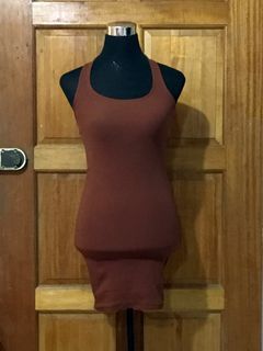 Cotton On Brown Open Back Dress