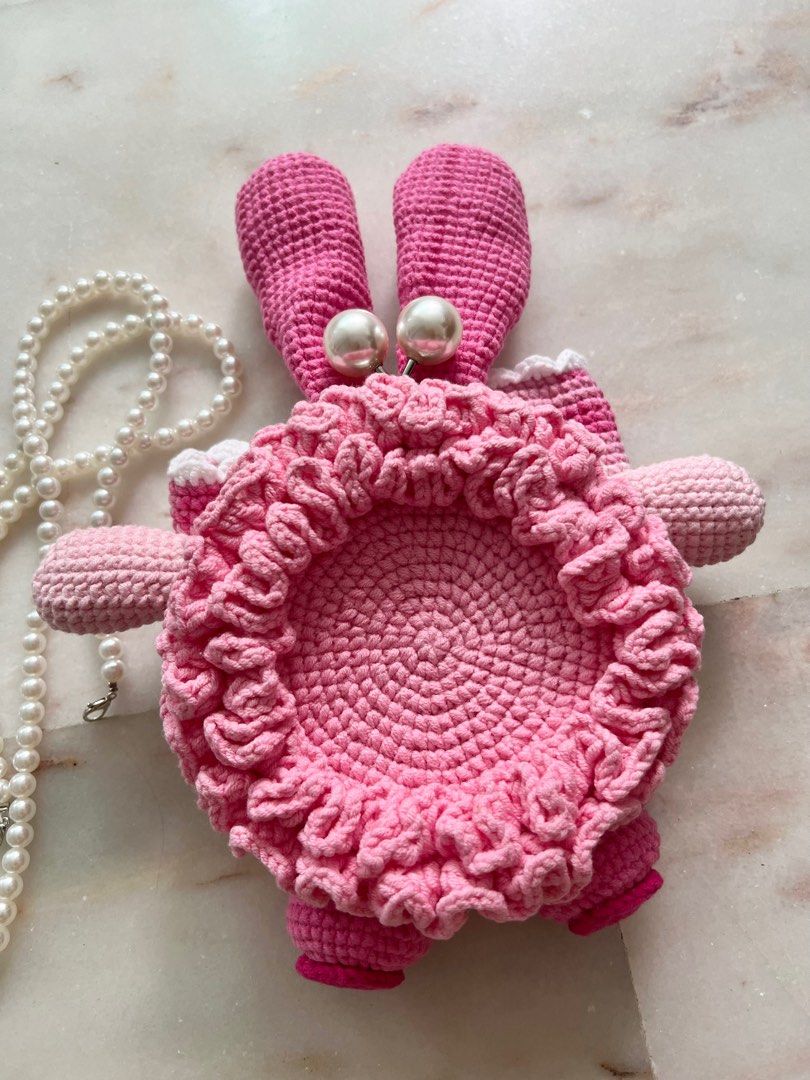 Crochet Kirby Sling Bag, Hobbies & Toys, Stationery & Craft, Handmade