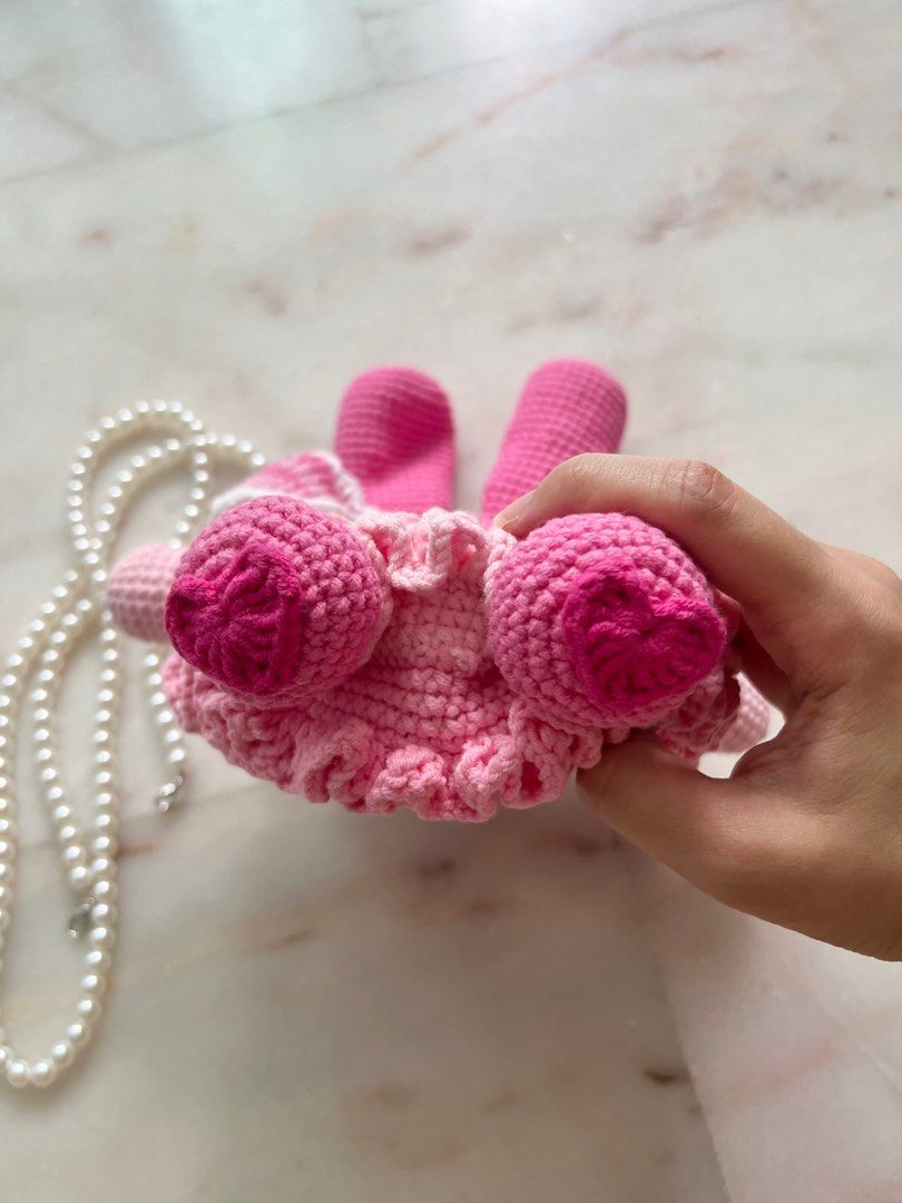 Crochet Kirby Sling Bag, Hobbies & Toys, Stationery & Craft, Handmade