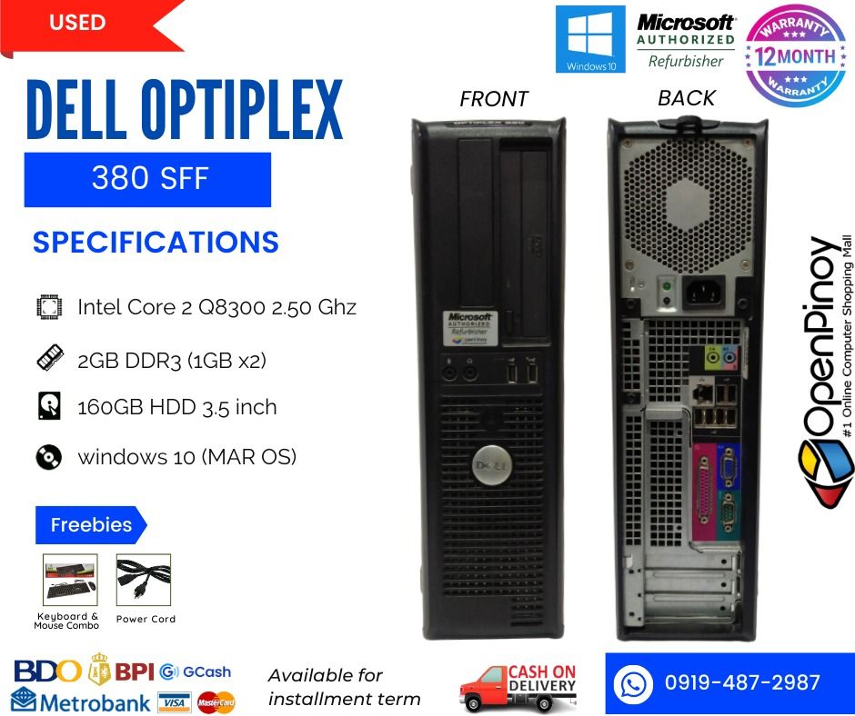 PC Tour HP P6222fr – Core 2 Quad Q8300, 4Go RAM, 320Go, GF210, VGA/DVI/HDMI, Win10