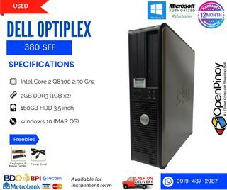 Dell Optiplex 380 SFF Intel Core 2 Quad Q8300 2.50 Ghz / Windows 10 Home (MAR OS)