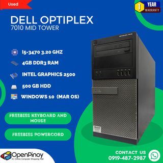 Dell Optiplex 7010 Mid Tower i5-3470 Windows 10