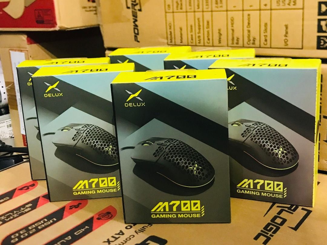 Delux M700A RGB Wired Gaming Mouse Honeycomb Design Black, Computers ...