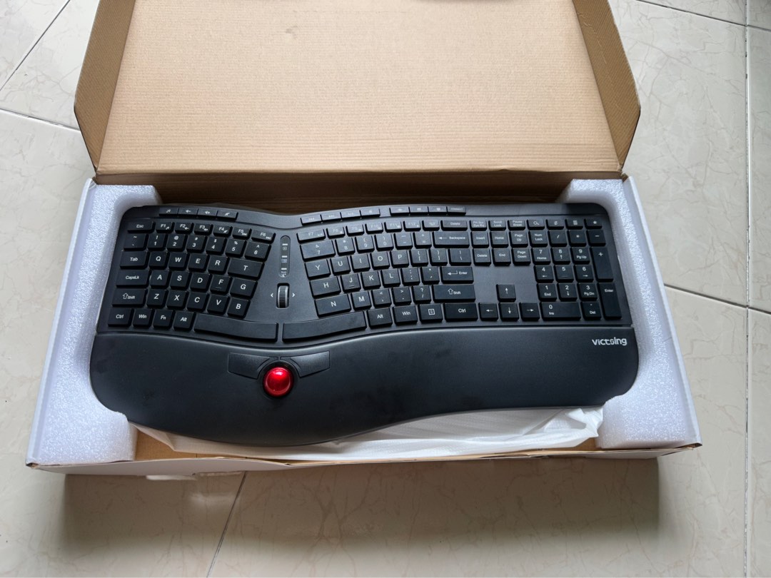 Ergonomic Split Keyboard with Trackball, Computers & Tech, Parts