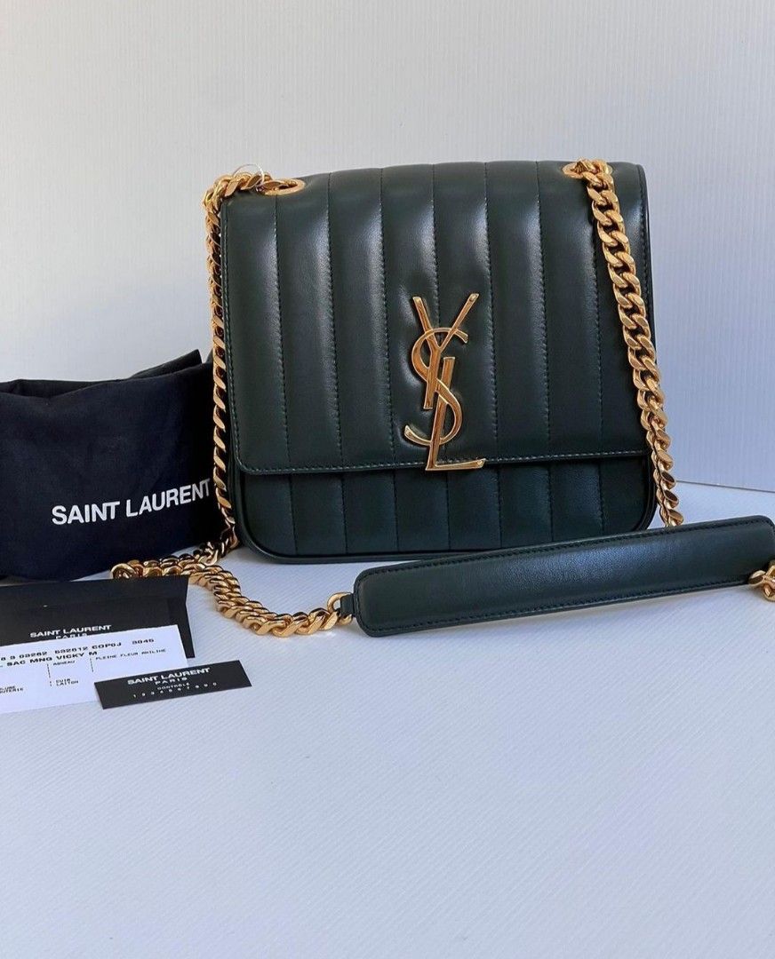 Fast Sale NBU Barang simpanan YSL Vicky Small Green Army Ghw