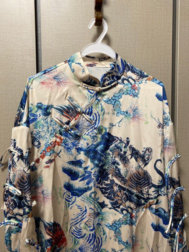 Chinese style silk dress top