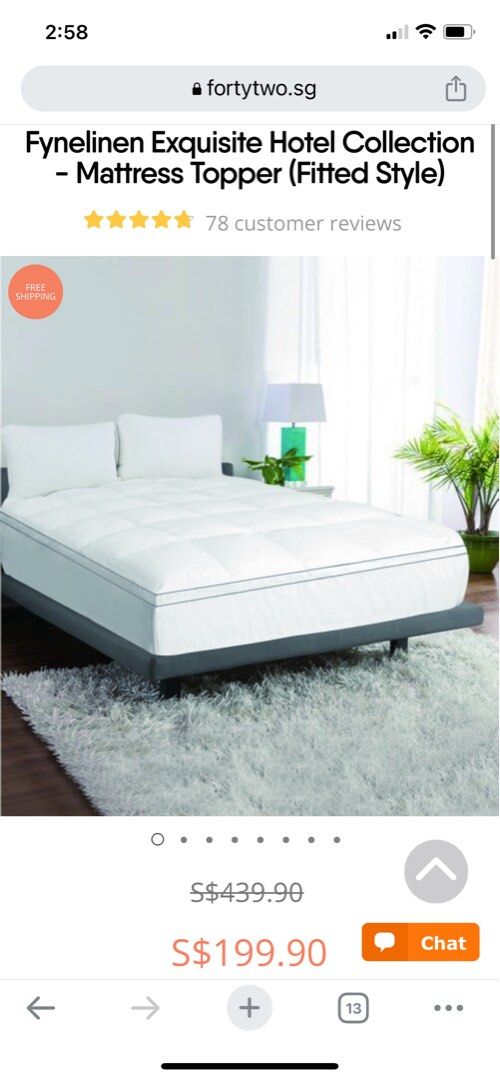 Forty two Fynelinen Exquisite Hotel Collection - Mattress Topper (Fitted  Style), Furniture & Home Living, Bedding & Towels on Carousell