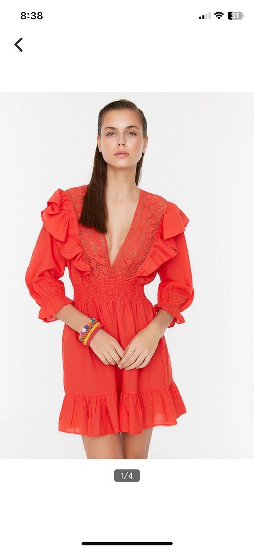 Dyana frill knitted top dress