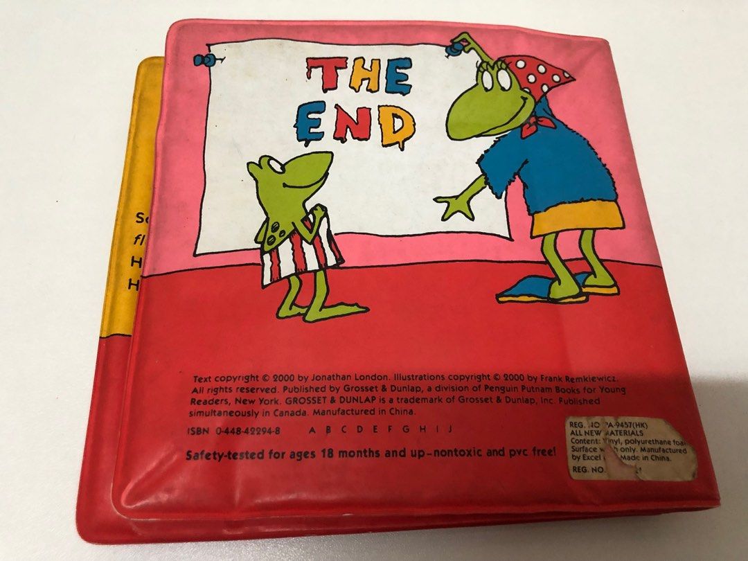 Froggy Takes a Bath - Bath Book (Category: Infant Playtime) located in San Juan City. Submitted by lifeshop888 (Listing ID 1223432378, Image 3). Description: Needs washing/cleaning 8 pages inside (4 spreads).