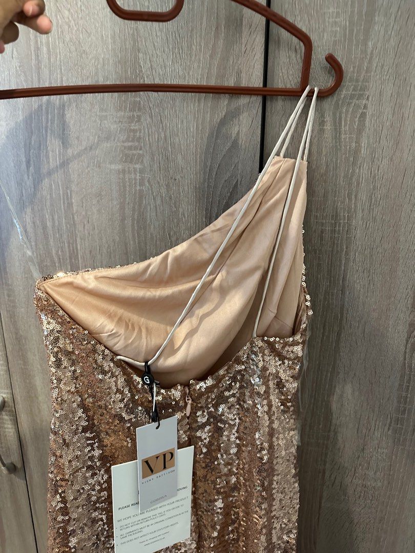 Goddiva sales champagne dress