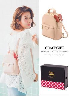 #23吃土季 Grace gift  Disney 米妮 後背包 粉色