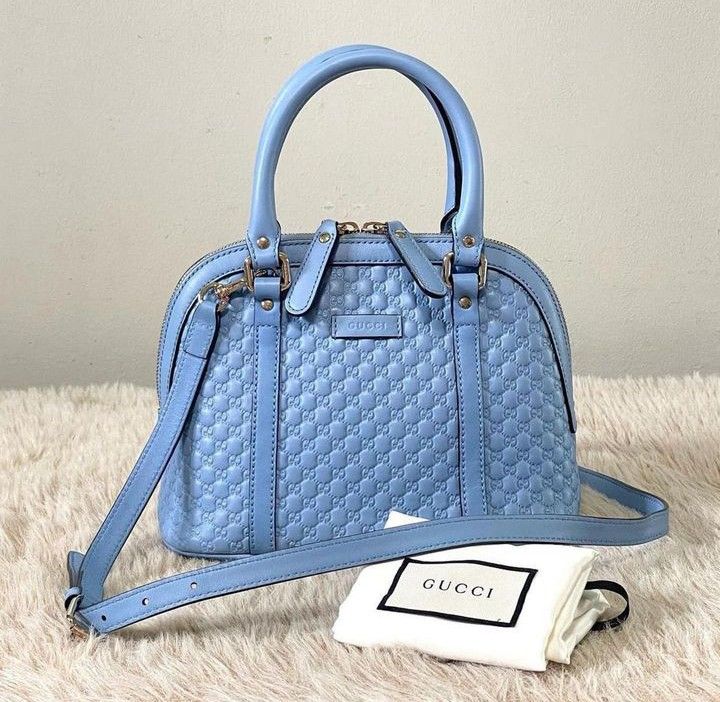 Blue gucci baby bag discount
