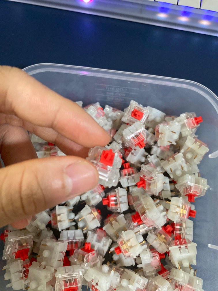 HandLubed JWK red 60g linear switches x 89, Computers & Tech, Parts