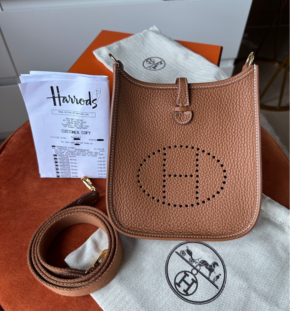 Hermes evelyne tpm gold best sale
