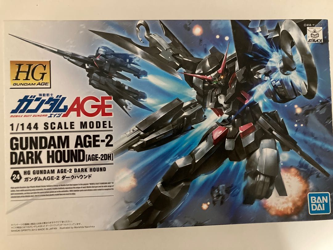 HG 1/144 Gundam Age2 黑獵犬, 興趣及遊戲, 玩具& 遊戲類- Carousell
