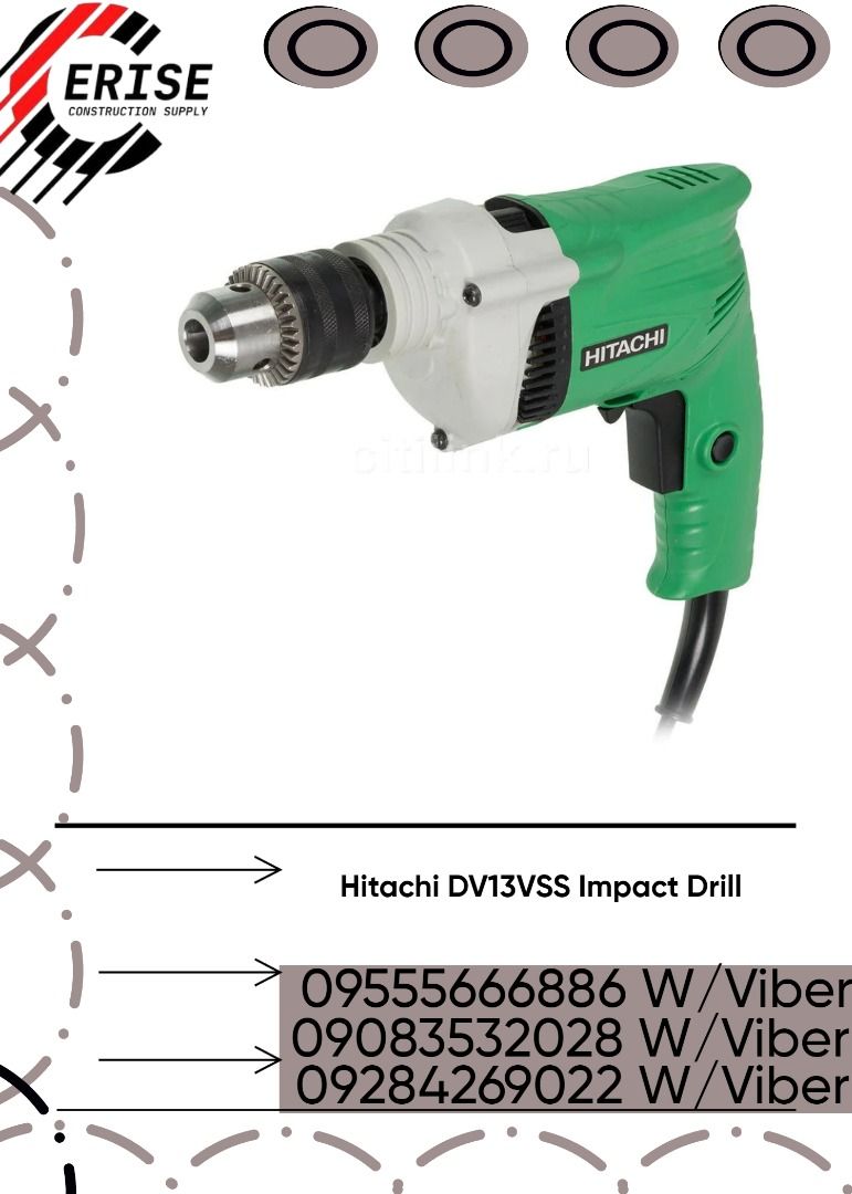 Hitachi DV13VSS Impact Drill Commercial Industrial