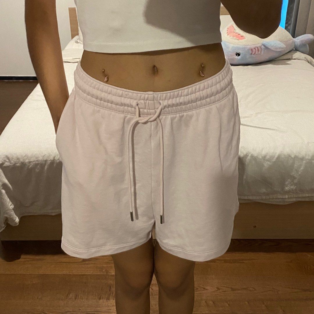 H M Baby Pink Lounge Shorts Women s Fashion Bottoms Shorts on