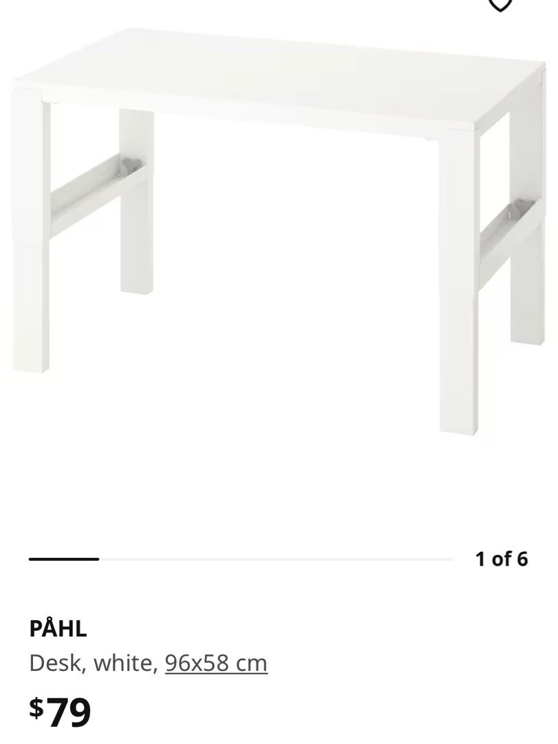 Ikea child study table, Furniture & Home Living, Furniture, Tables